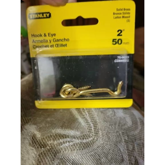 RIVEN- Hook And Eye 2-1/2" Stanley Hooks + Eyes 75-0620 Brass Solid Brass! New