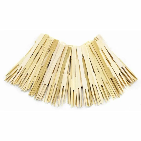RIVEN- Norpro 190 Brown Bamboo Party Forks 72 Piece Pack