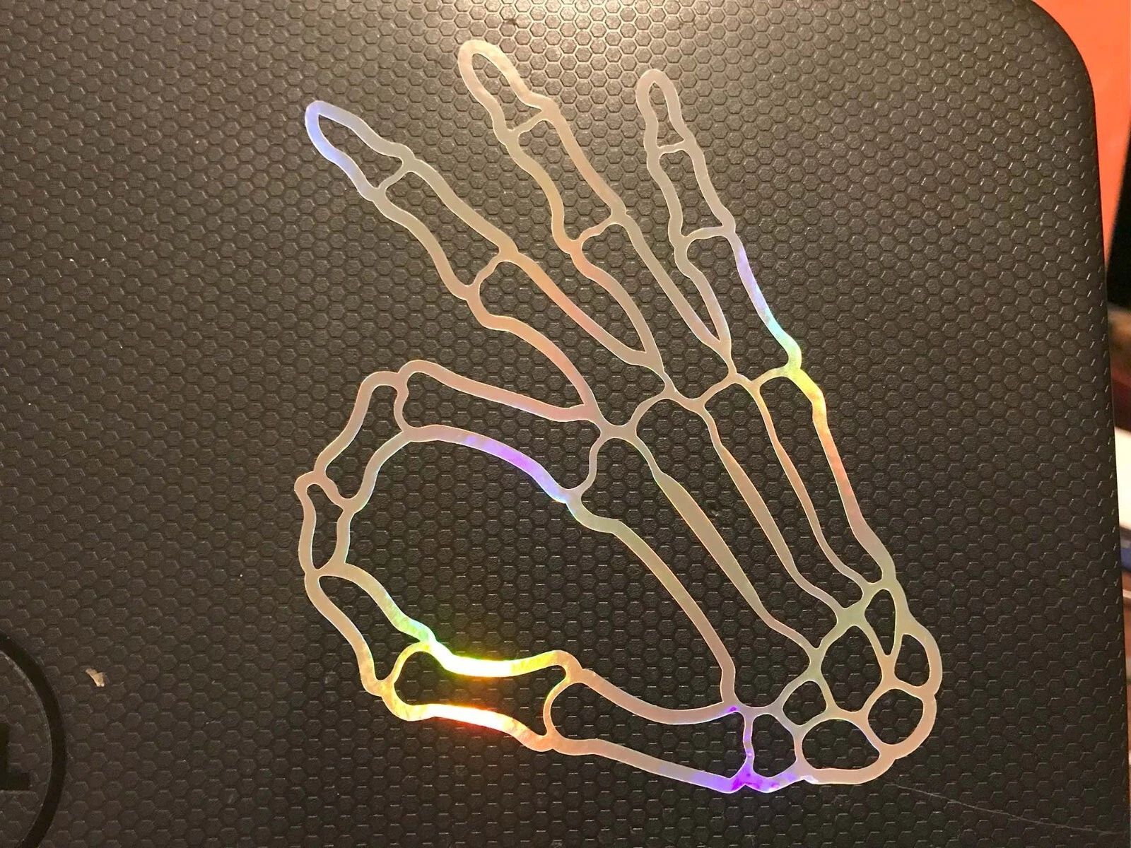 RIVEN- Ok Skeleton Hand Sign Decal 2 Pack - Holographic Vinyl Decal ...