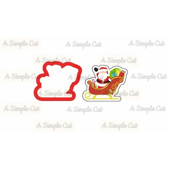 RIVEN- Santa In Sleigh Cookie Cutter