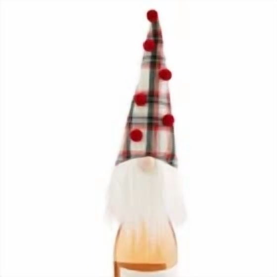 RIVEN- Mud Pie H1 Gnome For Holidays Tartan Gnome Bottle Cover - Choose Design 48600121
