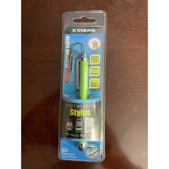 RIVEN- Xtreme Basic Touch Screen Stylus W/ Micro Fiber Cloth Green