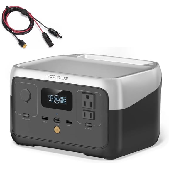 RIVER 2 Portable Power Station Lightweight, Fast Charging, Solar Compatible, 600W for Outdoor & Emergency Use
