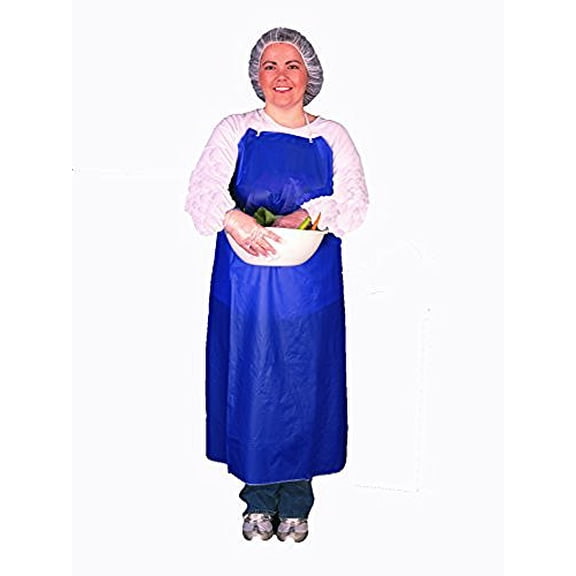 RIVER CITY O63S4 6 MIL BLUE VINYL APRON SEWN EDGE 35