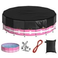 thumbnail image 1 of RIVERGRIT Round Pool Cover for Above Ground Pools, 10FT 420D Oxford Solar Pool Cover with Winch and Cable Keeps Out Debris, Cold and UV Resistant for Easy Installation, Swimming Pool Cover, 1 of 13
