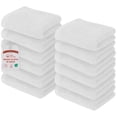 thumbnail image 1 of RIVERSIDE 12 Pack Luxury Washcloths 12x12 with Soft Cotton 400 GSM Quick Dry and Absorbent for Face & Body - White, 1 of 9