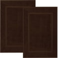 thumbnail image 1 of RIVERSIDE 2 Pack Brown Bath Mats 21x34 Soft and Absorbent Cotton Bathroom Rugs Set, 1 of 8