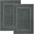 thumbnail image 1 of RIVERSIDE 2 Pack Gray Bath Mats 21x34 Soft and Absorbent Cotton Bathroom Rugs Set, 1 of 8