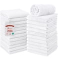 thumbnail image 1 of RIVERSIDE 24 Pack Luxury Washcloths 12x12 with Soft Cotton 400 GSM Quick Dry and Absorbent for Face & Body - White, 1 of 9