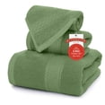 thumbnail image 1 of RIVERSIDE 3 Piece Cotton Towel Set Bath 27x54 and Hand 16x28 Towel with Washcloth 12x12, Lightweight & Soft - Sage, 1 of 9