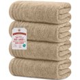 thumbnail image 1 of RIVERSIDE Bath Towel 4 Pack 30x60 Soft Cotton Quick Drying Large Towels for Bathroom - Tan, 1 of 8