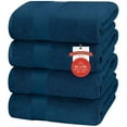thumbnail image 1 of RIVERSIDE Cotton Bath Towels 24 x 48 Set of 4 with 450 GSM Soft Quick Dry and Lightweight for Bathroom Spa - Dark Blue, 1 of 8