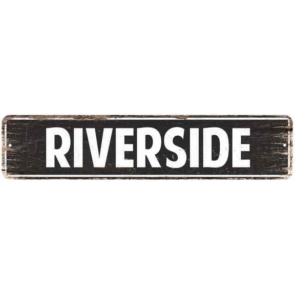 RIVERSIDE Gift Cities Metal Signs Home Decor Gift 4x18 204180004064