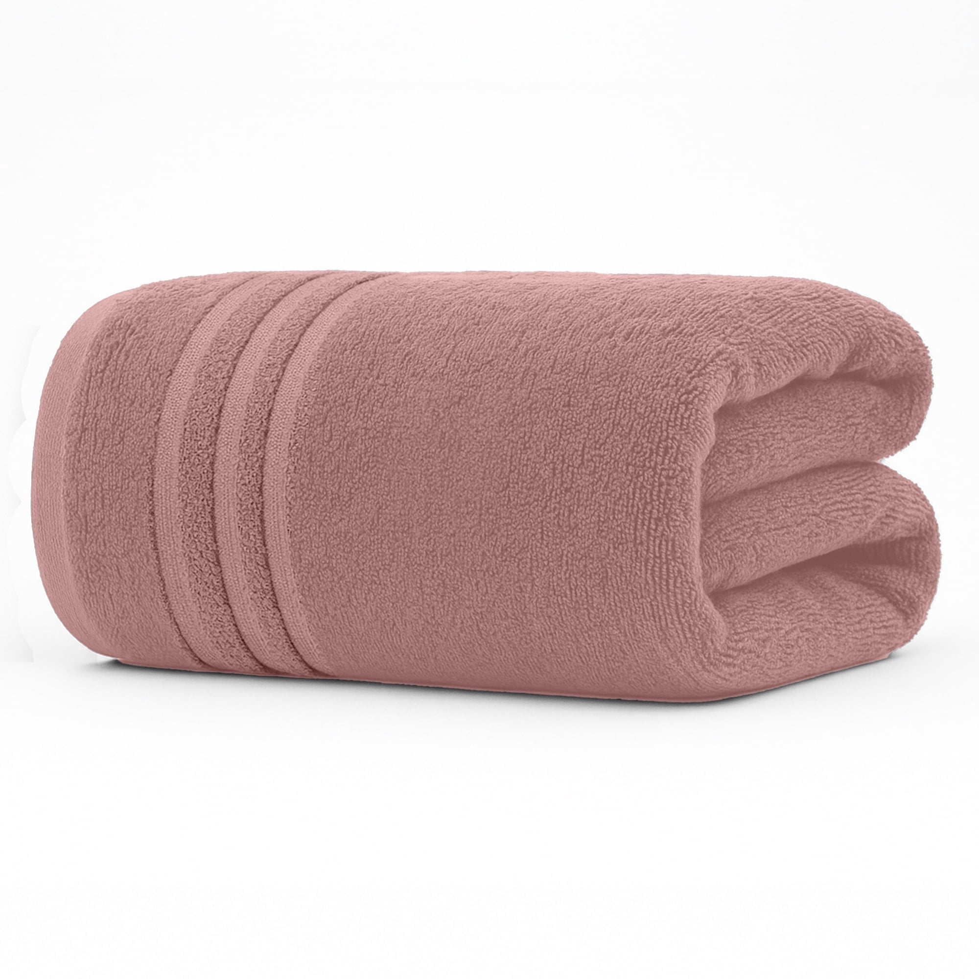 RIVERSIDE Oversized Bath Sheet 1 Pack 40x80 Soft Cotton Absorbent Towel 600 GSM - Dusky Pink