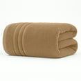 thumbnail image 1 of RIVERSIDE Oversized Bath Sheet 1 Pack 40x80 Soft Cotton Absorbent Towel 600 GSM - Tan, 1 of 9