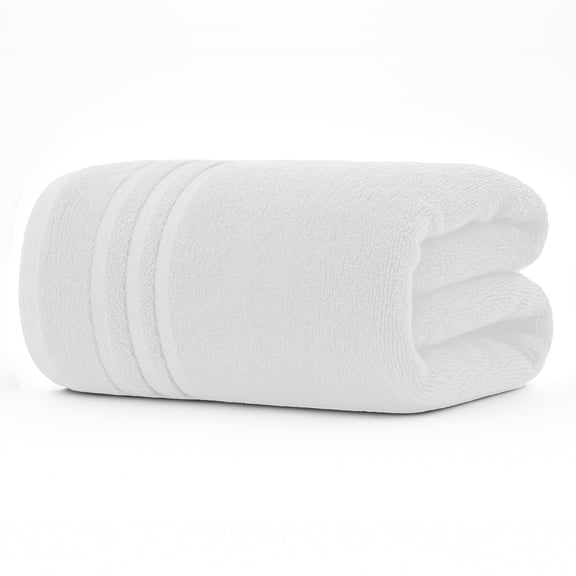 RIVERSIDE Oversized Bath Sheet 1 Pack 40x80 Soft Cotton Absorbent Towel 600 GSM - White