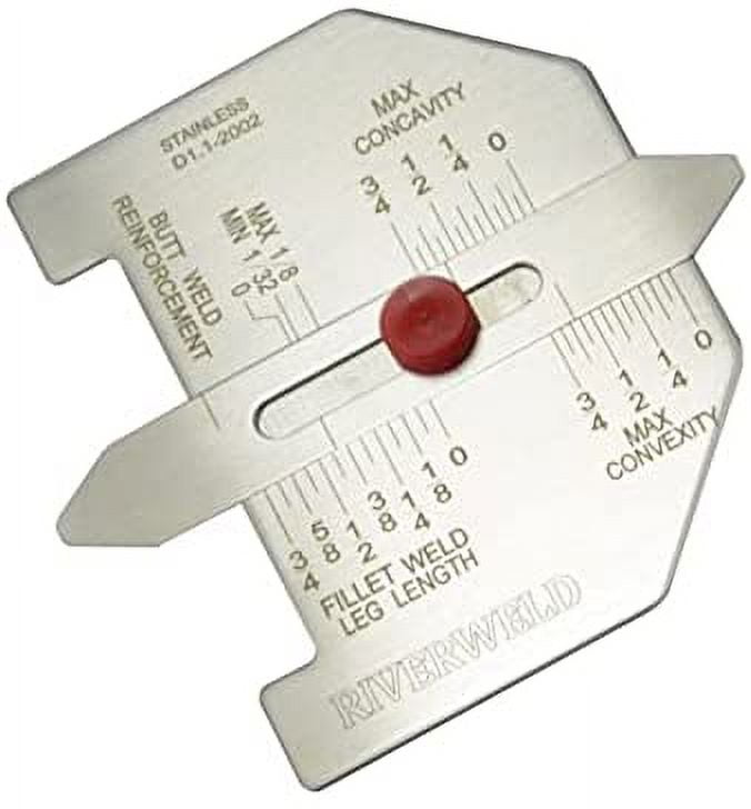 RIVERWELD Automatic Weld Size Weld Gauge For Accurate Calibration of Butt Fillet Type Welds