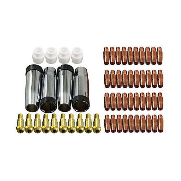 RIVERWELD Contact Tip .040" .030" Conical Gas Nozzle Tip Holder Fit 24KD MB24 MIG MAG Co2 Welding Torch 59pcs