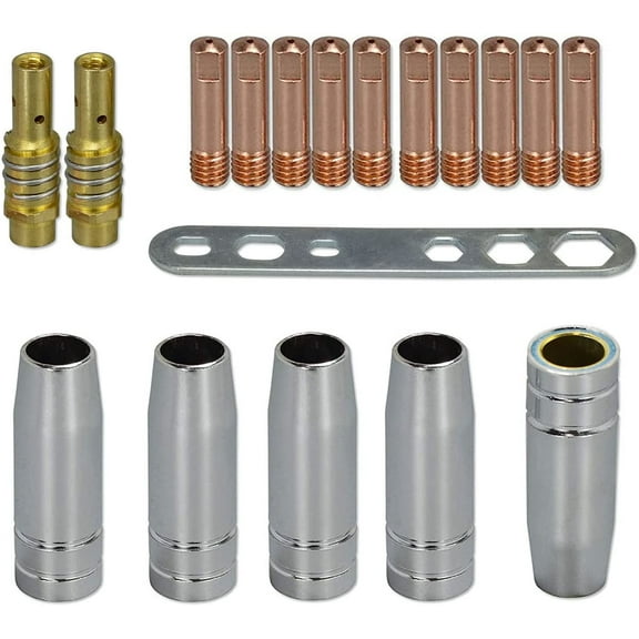 RIVERWELD MB15 15AK Contact Tip 1.2mm M6 Tips Holder Difuser Shield Cup for MB15 15AK MIG Welding Torch 18pk