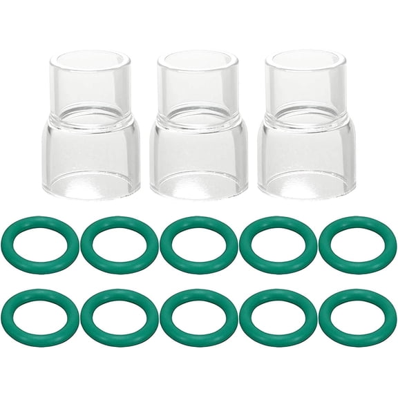 RIVERWELD Pyrex Class Cup #12 (13/16" & 20mm Orifice) Temperature Resistant O-rings For SR WP 9 17 18 20 25 26 TIG welding torch 13pcs