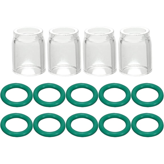 RIVERWELD Pyrex Class Cup #8 (1/2" & 12.5mm Orifice) Temperature Resistant O-rings For SR WP 9 17 18 20 25 26 TIG welding torch 14pcs