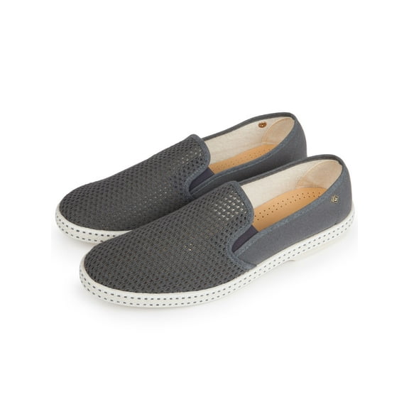 RIVIERAS Mens Gray Woven Goring Classic 20 Round Toe Platform Slip On Sneakers Shoes 40