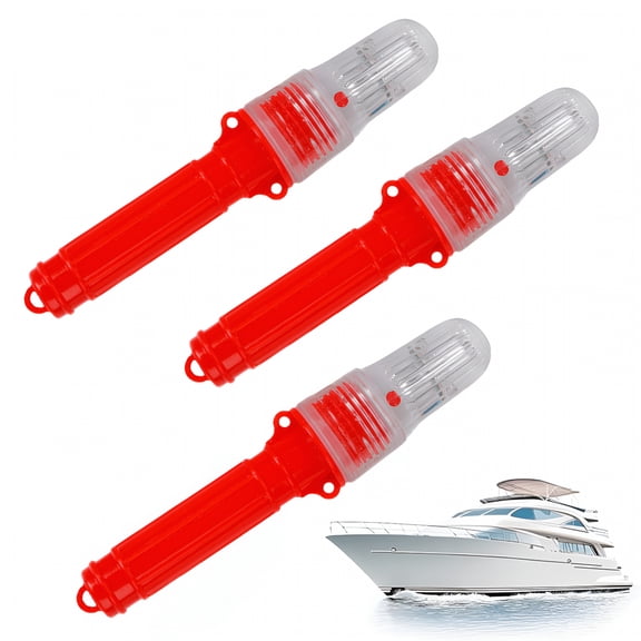 RIVONO 3Pcs Boat Flares,Coast Guard Approved Marine,Flares for Fishing Boats,Life Rafts & Emergency Signaling (Red)
