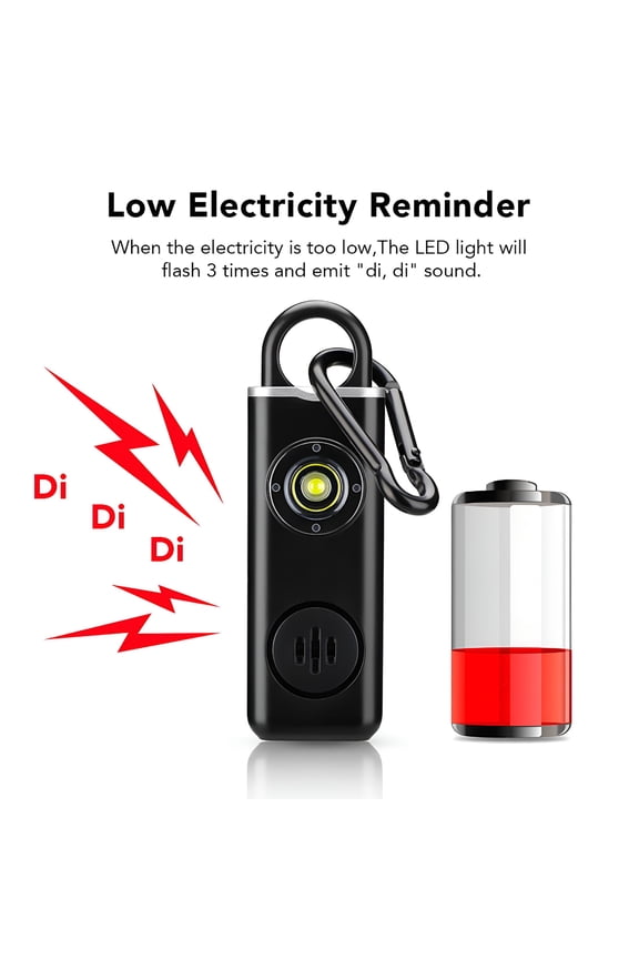 Self Defense Keychain 130dB Alarm with LED Light Emergency Self-Defense Security Alarm