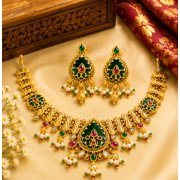 RIVORAH Emerald Royale Necklace Set
