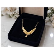 RIVORAH Golden Leaf Mangalsutra