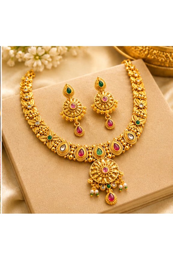 Rajsi Ruby Necklace Set
