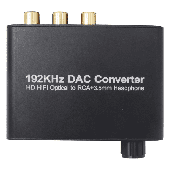 RIWPKFH 192 Khz DAC HD HIFI Coaxial Optical To Analog RCA R/L Audio 3.5mm Jack DAC Audio Decoder With Volume Control Converter