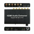 thumbnail image 1 of RIWPKFH 4K HD Audio Extractor Decoder 5.1CH AC3/DTS Audio Converter Decoder RCA Sound Amplifier Analog Converter for PS4 TV DVD Player, 1 of 8