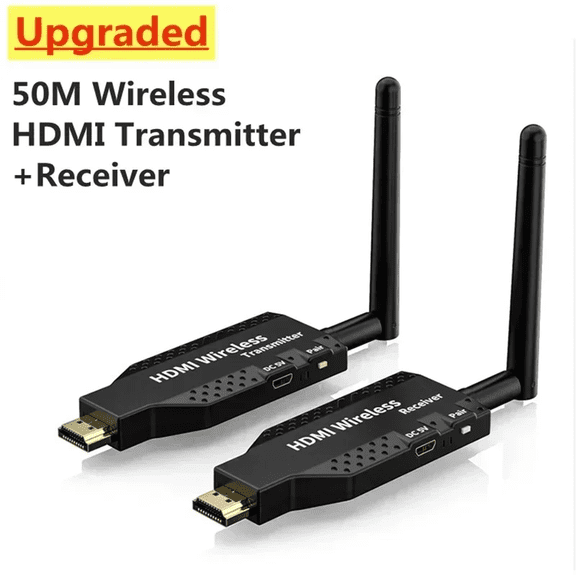 RIWPKFH 50M 5G 1080P HDMI-Compatible Wireless Audio Video Transmitter Receiver Extender for PS4 Camera Laptop PC to TV Monitor Projector