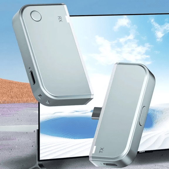 RIWPKFH 50M Wireless HDMI-Compatible Video Transmitter Receiver Kits Adapter TV Stick Dongle 1080P for Laptops PC Monitor Projector