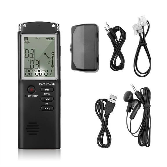 RIWPKFH 8GB Voice Recorder 96 Hours Dictaphone With WAV MP3 Player Digital Audio Voice Interview Recorder