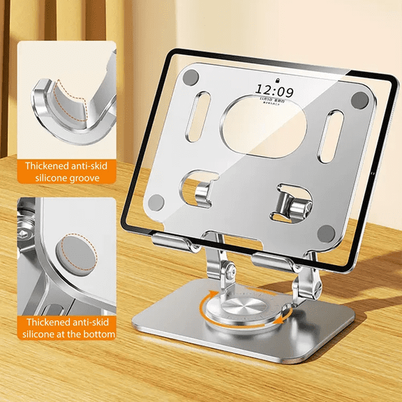 RIWPKFH Aluminum Alloy Laptop Stand For MacBook Pro Air Foldable 360 Rotation Anti Slip Tablet Holder Notebook Lifting Cooling Holder