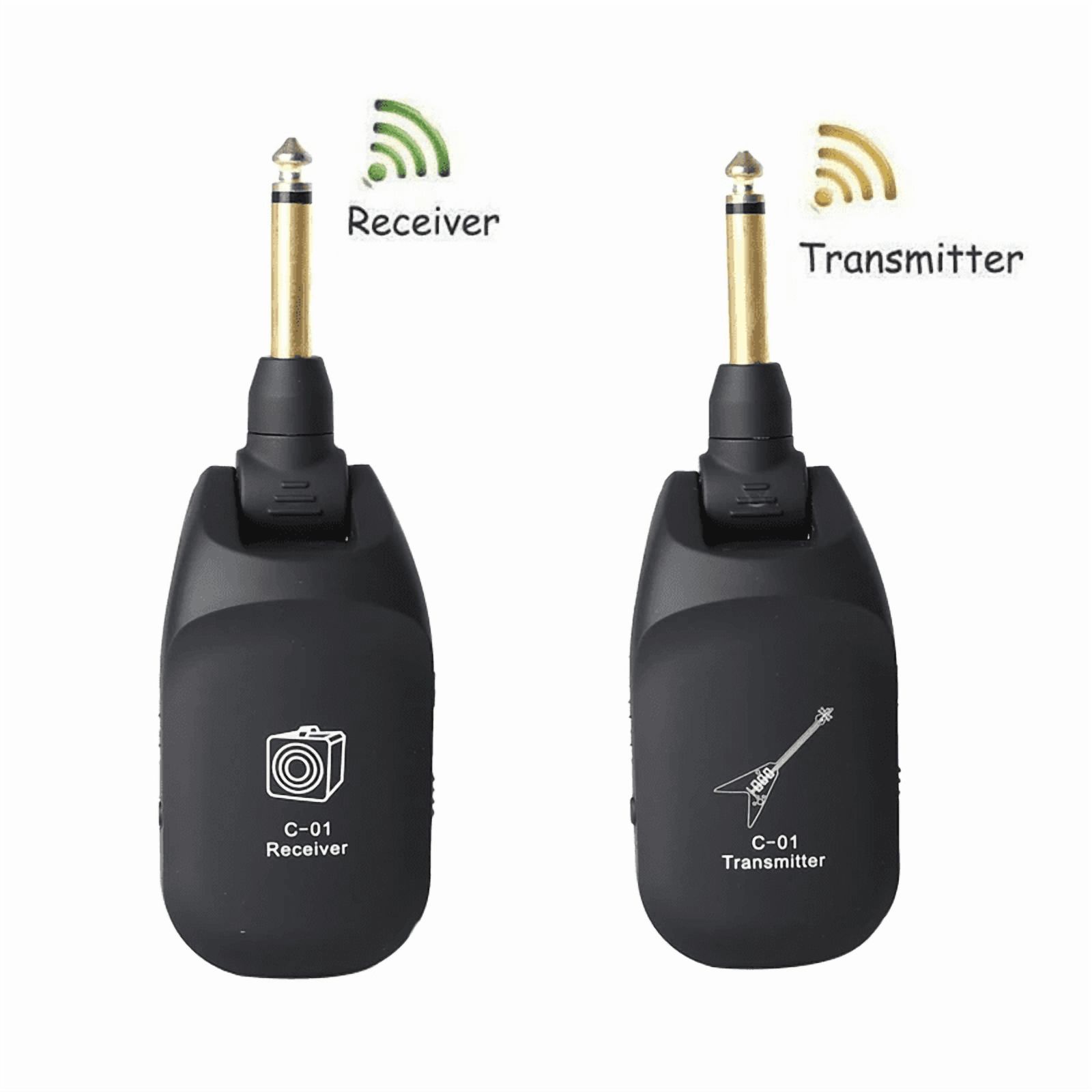 RIWPKFH C01 Wireless System Audio Transmitter Receiver Pickup USB Rechargeable Wireless System for Electric Guitar Bass Violin