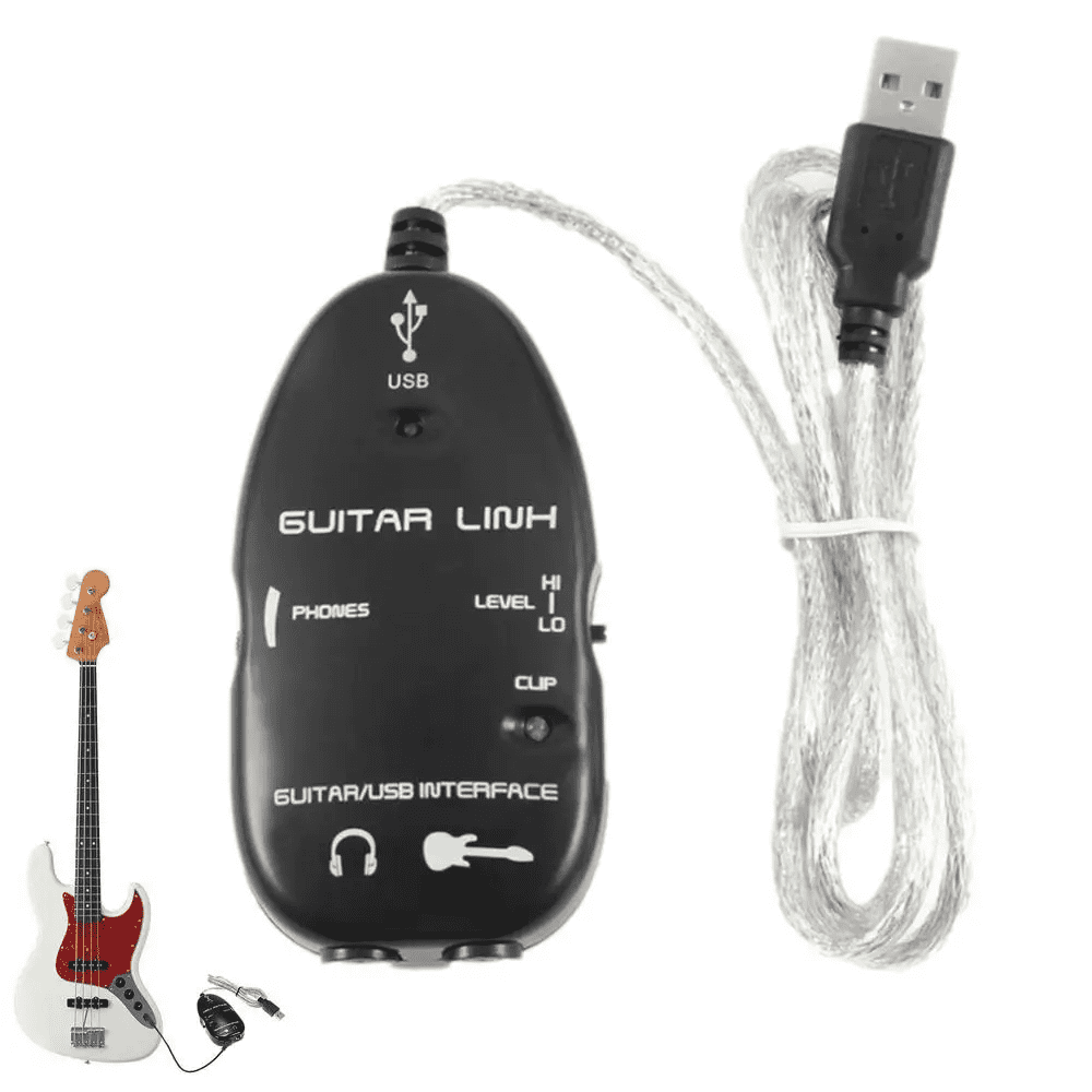 RIWPKFH Electric Guitar Cable Audio USB Link Interface Adapter For PC ...