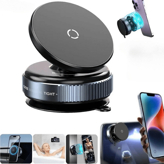 RIWPKFH For Magsafe Magnetic Vacuum Car Phone Holder 360 Rotation Suction Cup Navigation Bracket for iPhone/Samsung/Xiaomi