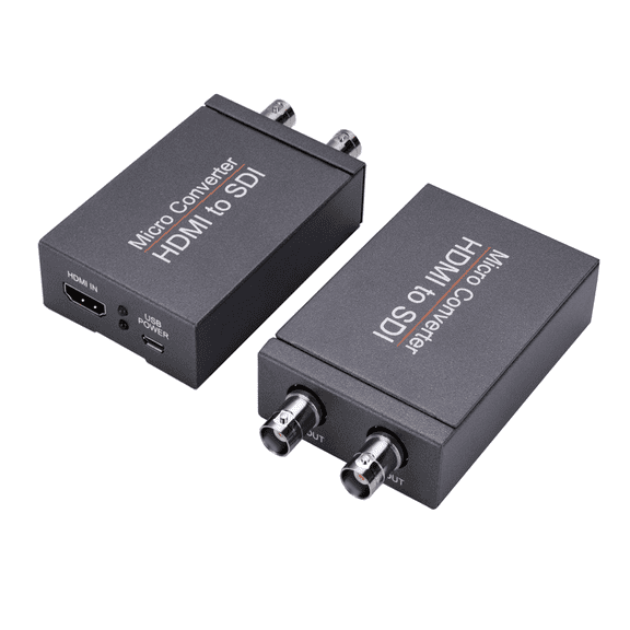 RIWPKFH HDMI-compatible to SDI Mini Converter 1 HDMI in 2 SDI Output Audio Video 3G/SD/HD-SDI Converter Adapter for Dual SDI Monitor