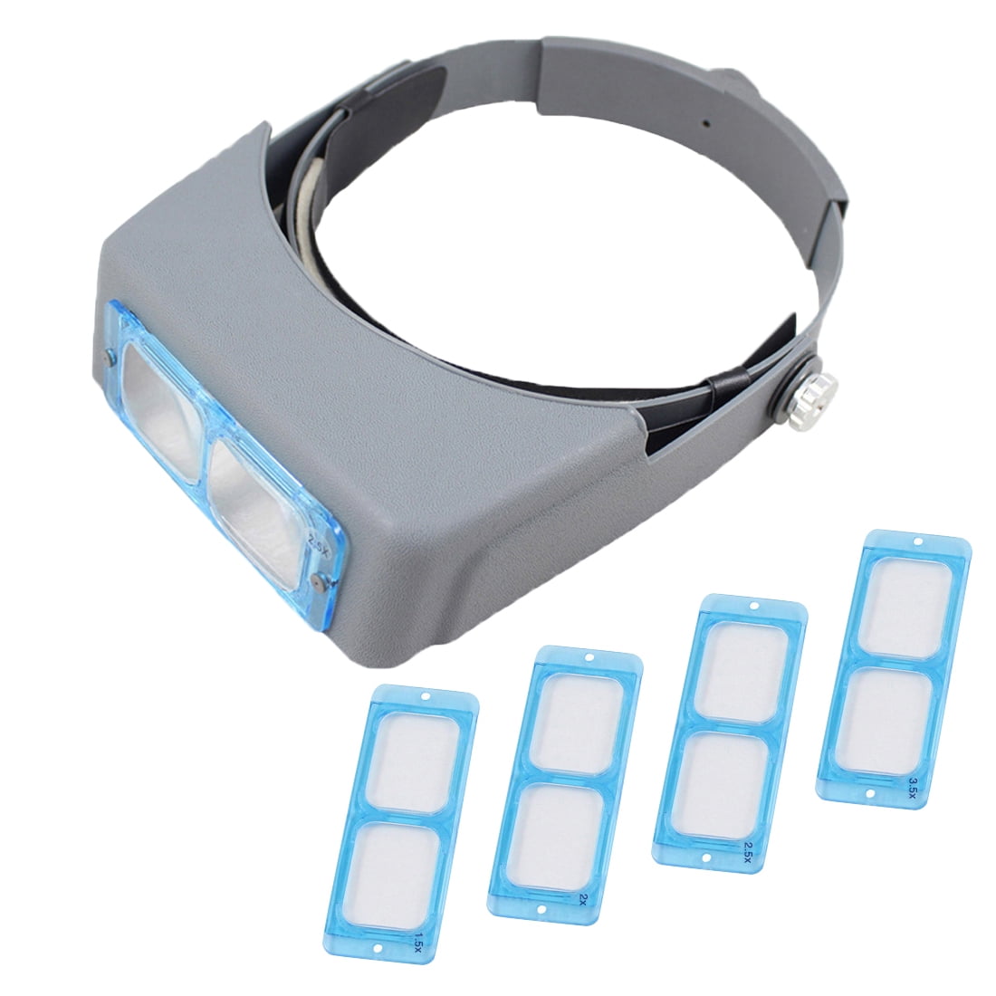 RIWPKFH Head Wearing Glasses Magnifier for Low Vision Headband Eyewear Loupe Repair Third Hand Helmet Magnifying Glass