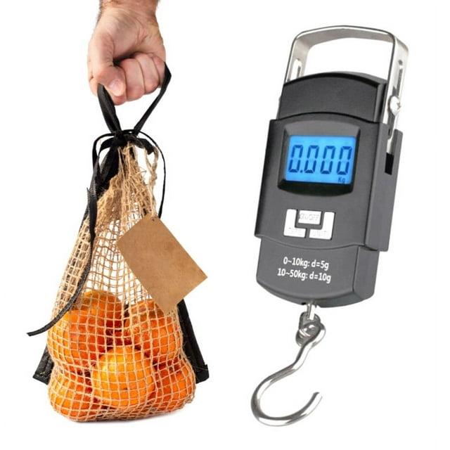 RIWPKFH Luggage Weight Scale Fish Weighing Scales Digital Handheld Suitcase Weigher for w/ Hook
