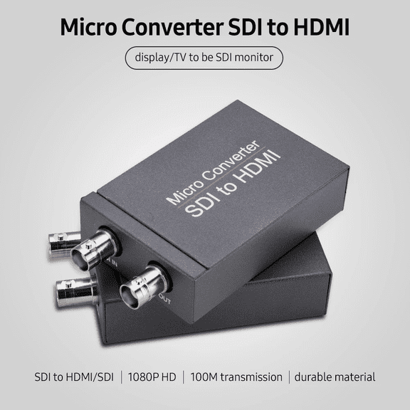 RIWPKFH Micro SDI Converter SDI to HDMI/SDI to SDI 2 Routes Output Mini HD 1080P USB Powered Converter