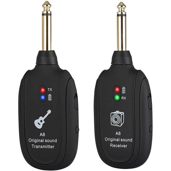 RIWPKFH UHF Guitar Wireless System Transmitter Receiver Built-in Rechargeable wireless guitar transmitter