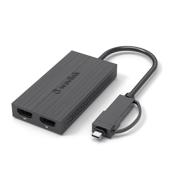 RIWPKFH USB 3.0 to Dual HDMI 4K Video Graphic Adapter HDTV/Projector/Monitor USB C Display Adapter For Windows 7/8/8.1/10 Mac OS