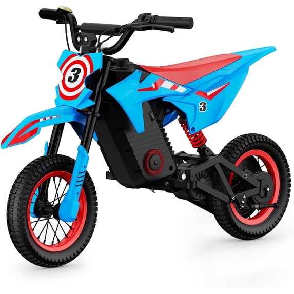 RIXOC DK-12 Electric Dirt Bike,3 Speed Modes up to 15.5 mph, 36V 5.2A Peak 700W Max 14Miles Electric Motorcycle for Child 8+ UL2272