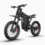 RIXOC GT60 Electric Dirt Bike for Adults,3000W Peak Motor up to 40MPH,60V 35AH Battery up to 75Miles,19"/1.6" Fat Tire Full Suspension E-Mountain Bike,APP Control,UL2849