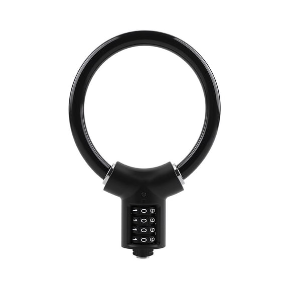 RIXUNO 4 Digit Bike U-Lock Keyless Anti-Theft Portable Style Black