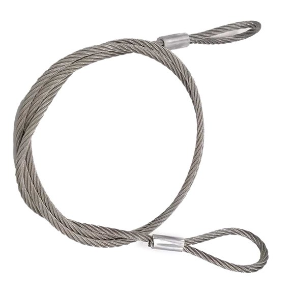 RIXUNO Wire Rope with Aluminium Sleeve Compaction AntiSlip 1M 616mm Gym Rigging 12mm*1M